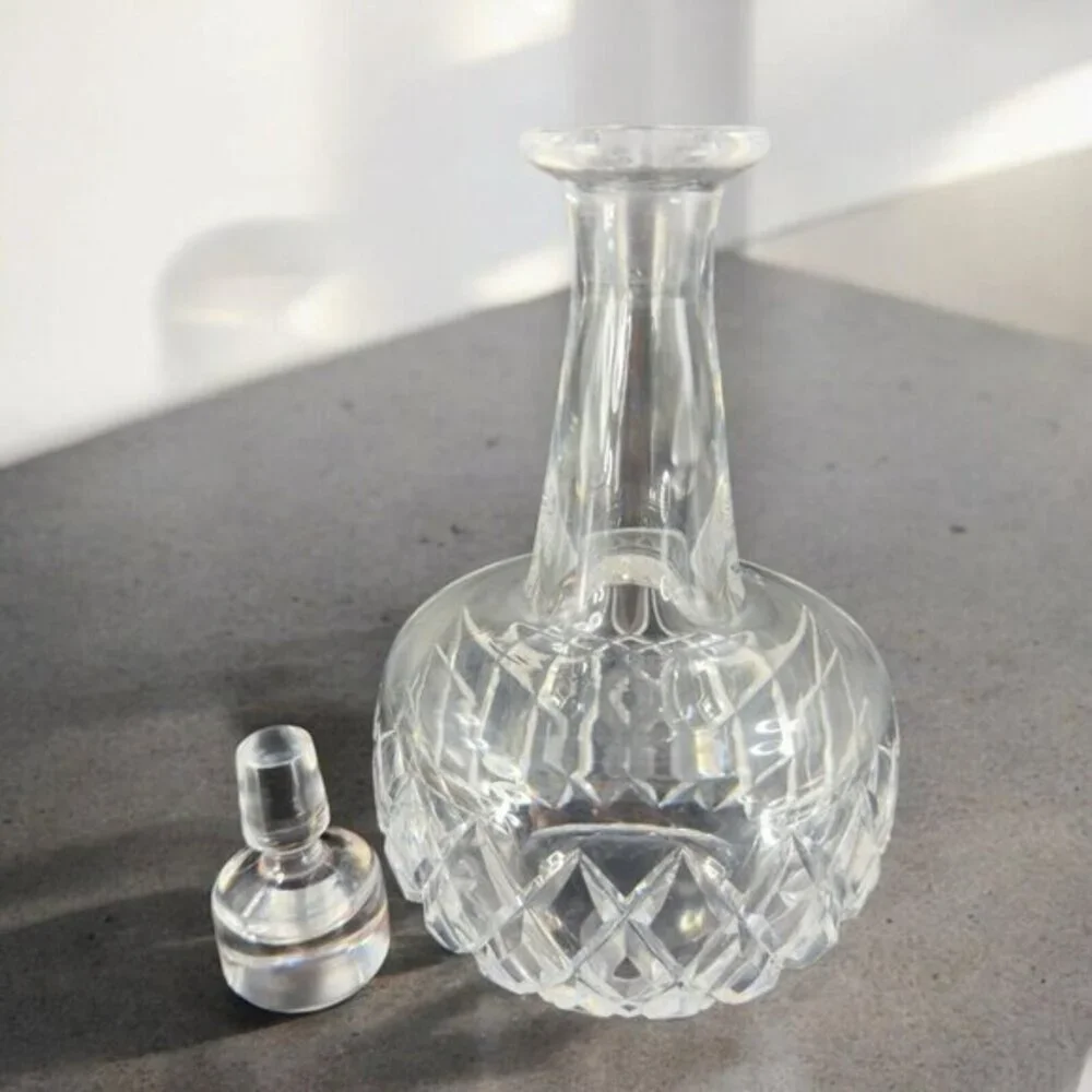 Orrefors Elisabeth Clear‎ Crystal Decanter Bottle With Stopper Heavy Luxurious